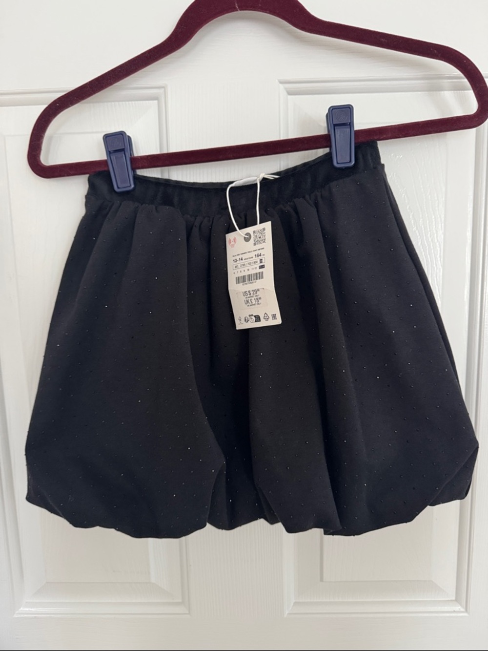 Zara sparkle bubble skirt